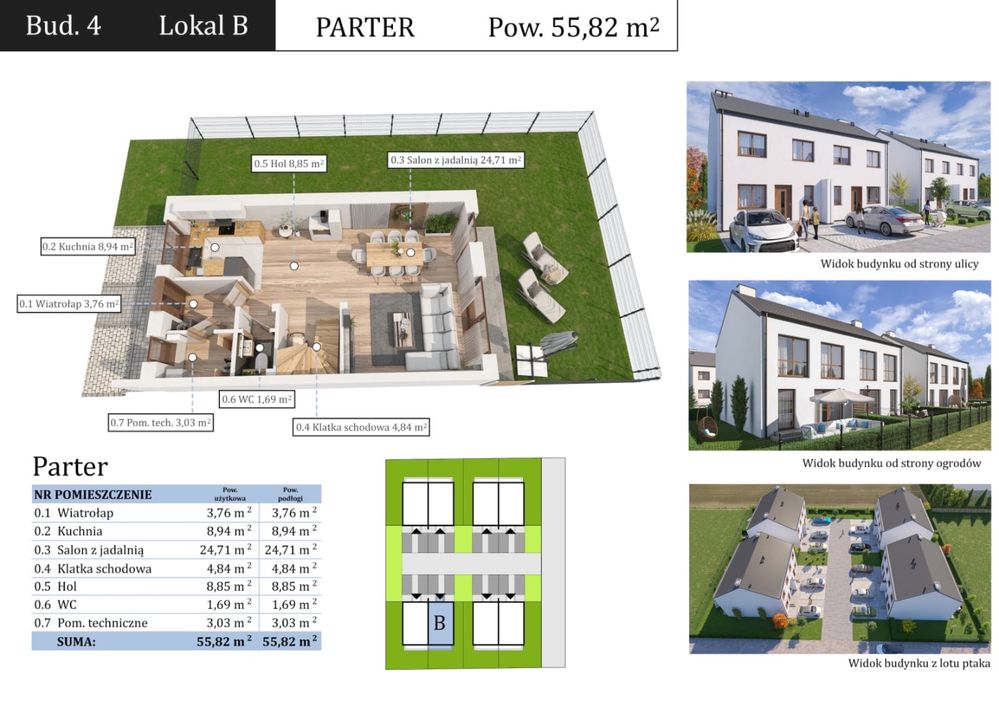 Blizniaki krzeczyn 107.08m2 prywatne osiedle bez posrednikow