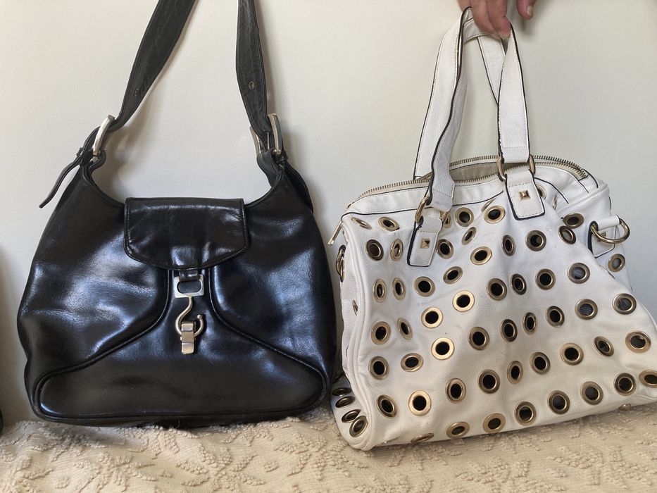 Malas e carteira senhora em pele e couro verdadeiro