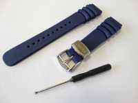 Pasek silikonowy 20mm 22mm do zegarka diver Seiko SKX007 SKX009 gumowy