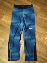 Leginsy Nike pro rozmiar XS za kolano niebieskie czarne