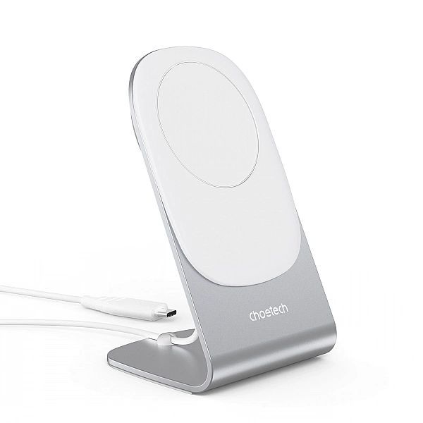 Choetech bezprzewodowa ładowarka indukcyjna 15w Qi z MagSafe biała (h0
