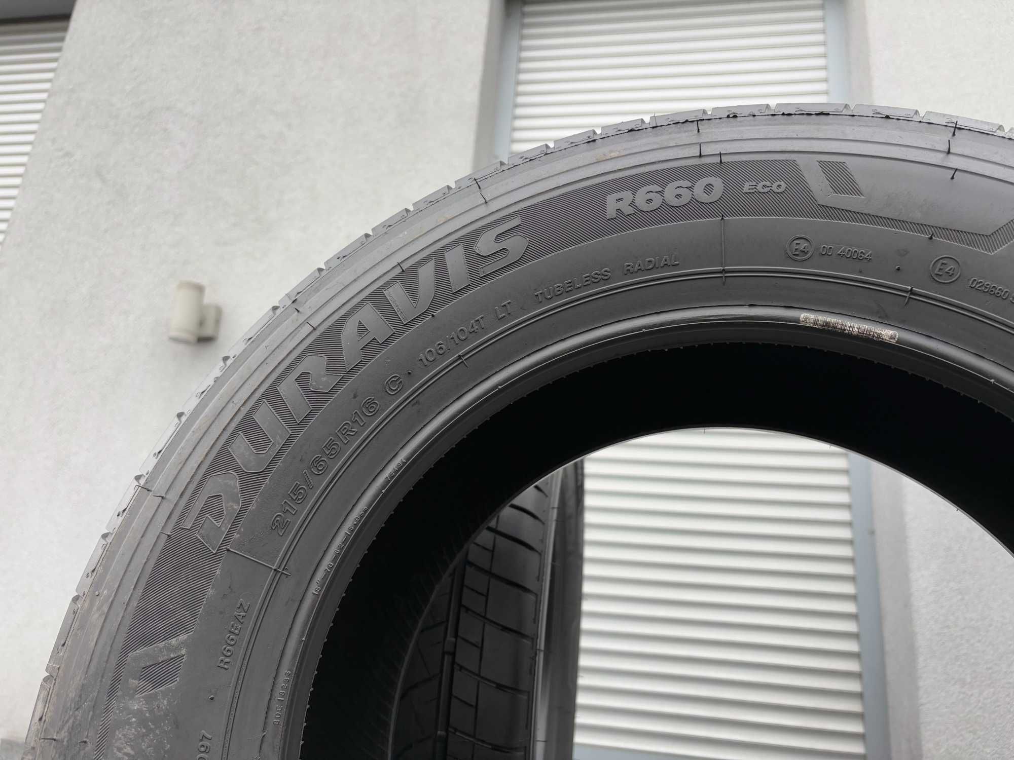 2szt letnie 215/65R16C Bridgestone 7mm 100% bieżnika 2024r L676 FV23%