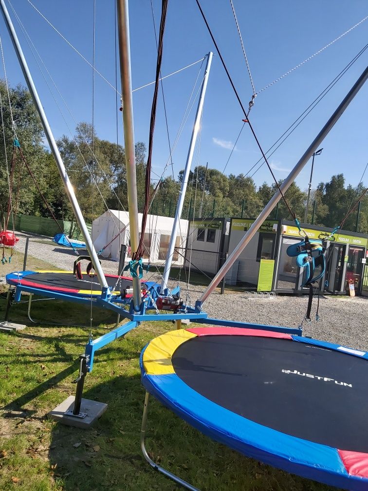 Euro-Bungee Nowe 4 stanowiskowe Bunge Trampolina Bungy Dmuchaniec