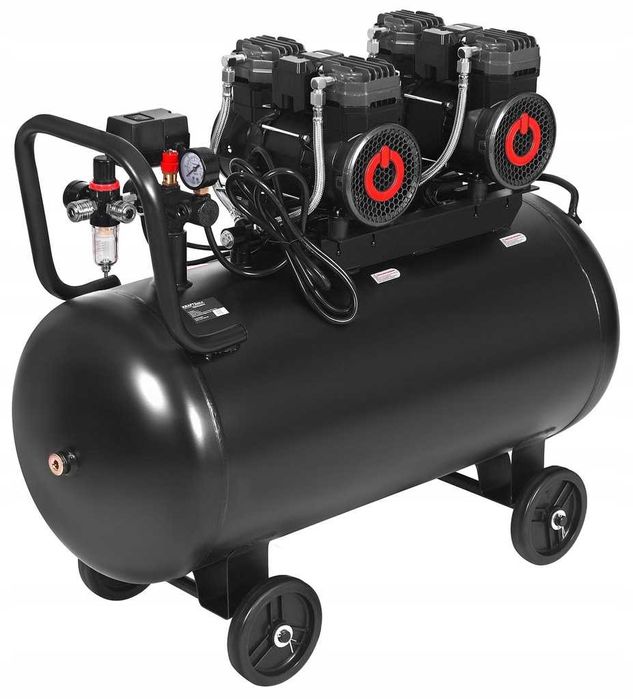 Kompresor Bezolejowy 100L 2x 2200W Sprężarka  New Model*