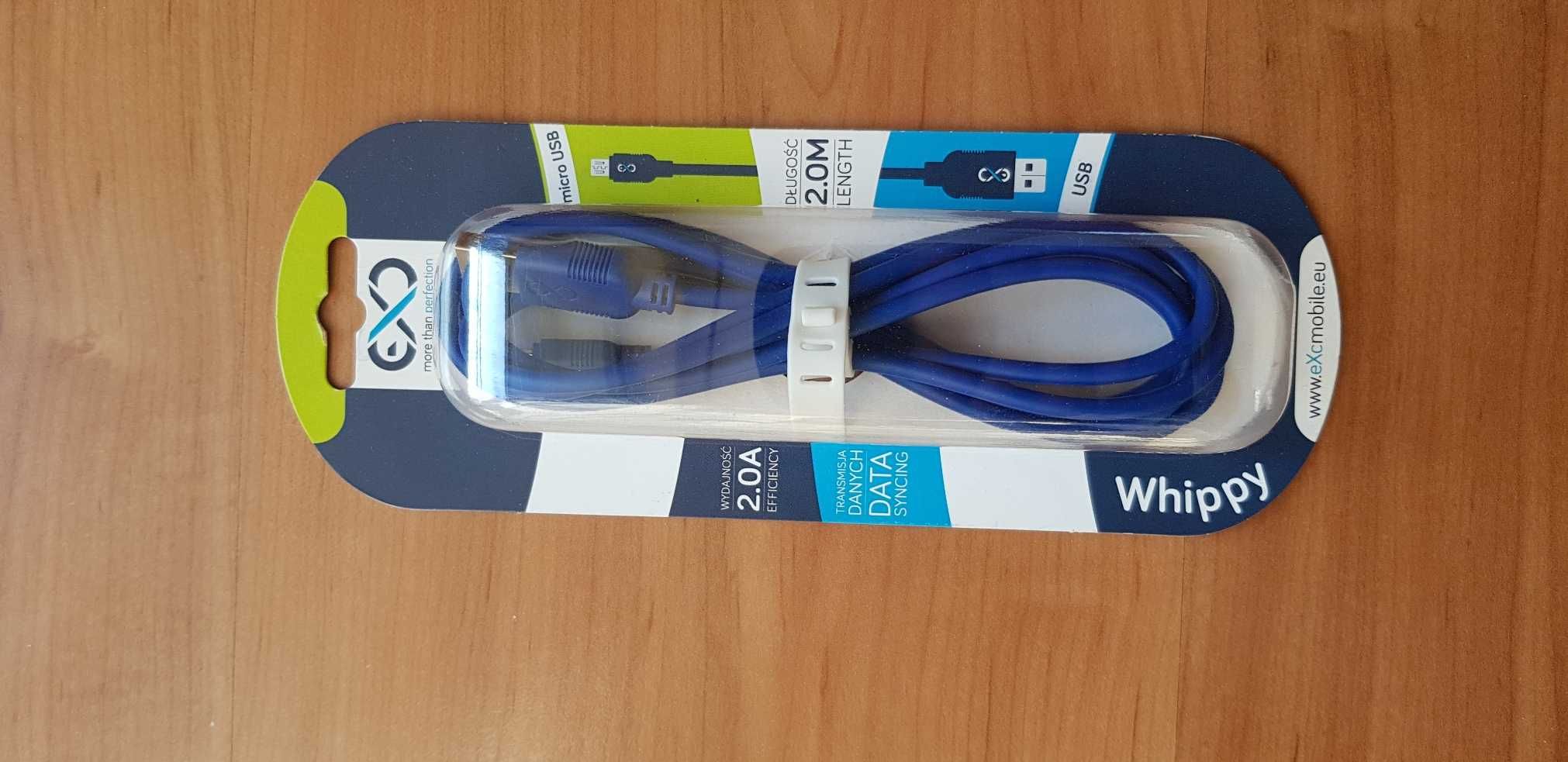 kabel micro USB 2.0A długość: 2m nowy nieużywany