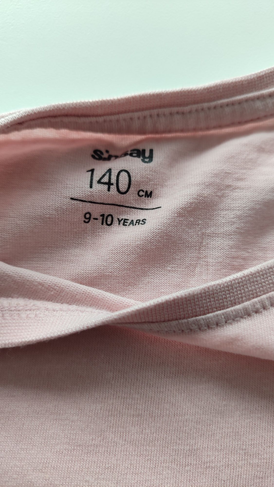 Różowa koszulka z truskawką 140 Sinsay bawełniany t-shirt