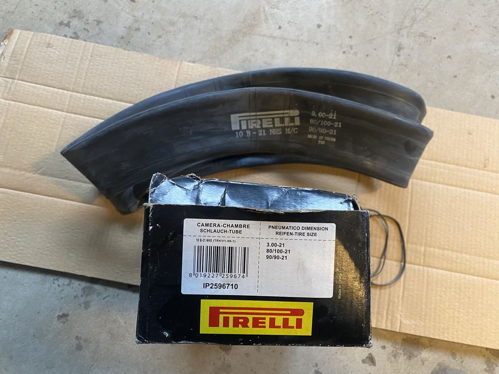 Dętka pirelli 21”.  80/100-21,  90/90-21