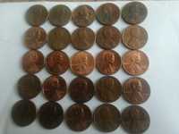LOT monet USA 1 Cent Różne roczniki - zestaw 25 sztuk!