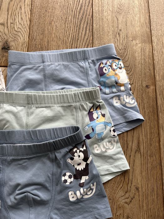Zestaw majtek blue h&m 122/128 bawełniane bokserki