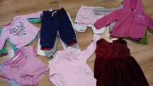 Zestaw:spodnie,spodenki,bluzki,sukienka,bluzy,body-80