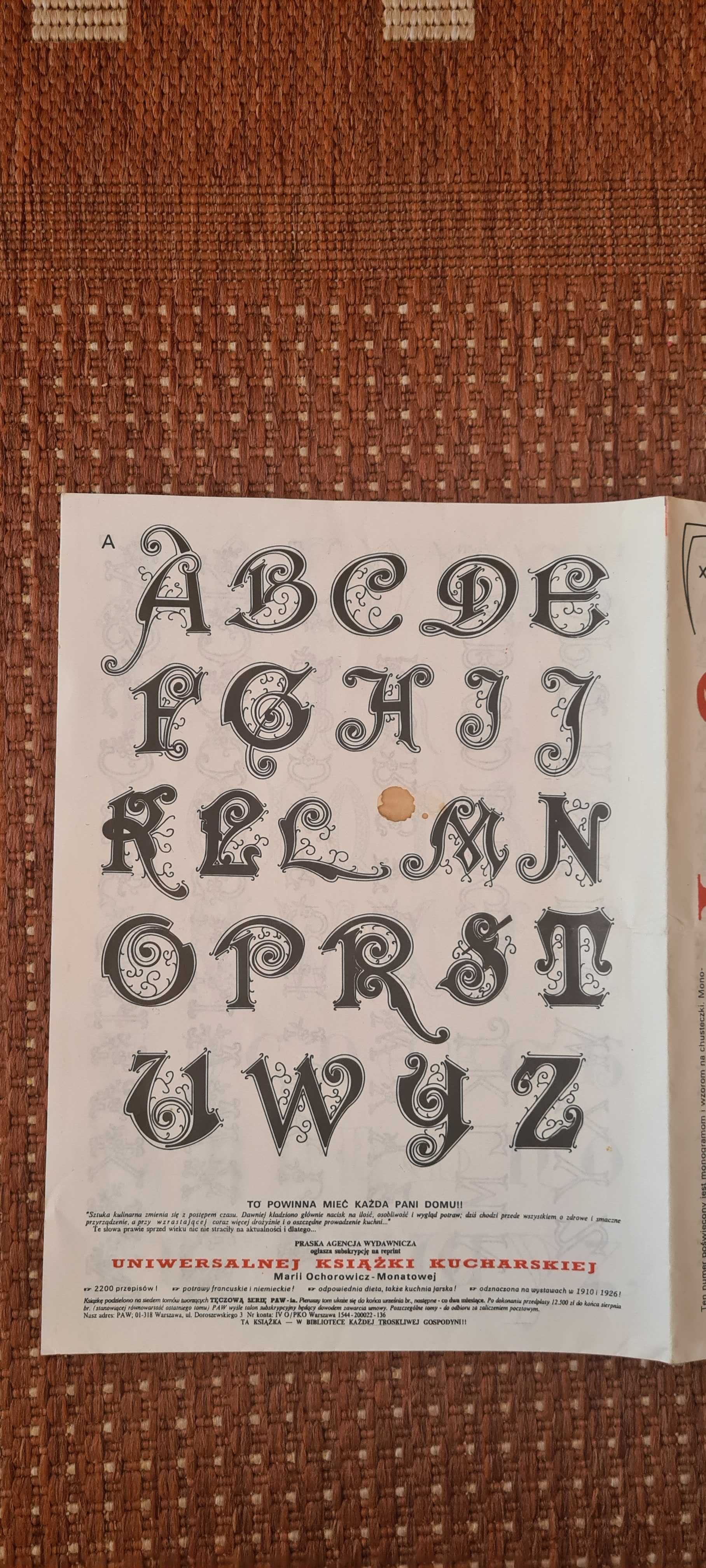 Broszurki nr 2 i 3/90 ze wzorami (25) haftu płaskiego i richelieu