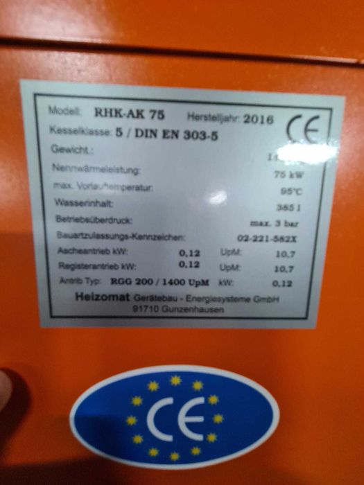 Piec na Trociny 15/75 kw Zrębki Owies Pestka Wióra 5 Klasa