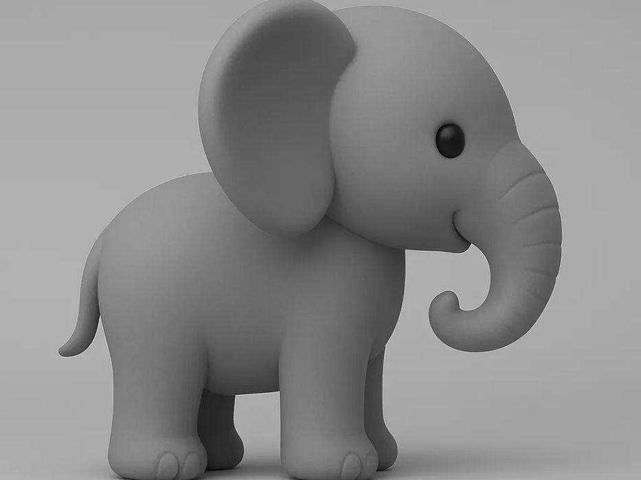 Miniatura Fofa de Elefante - Decoração Divertida