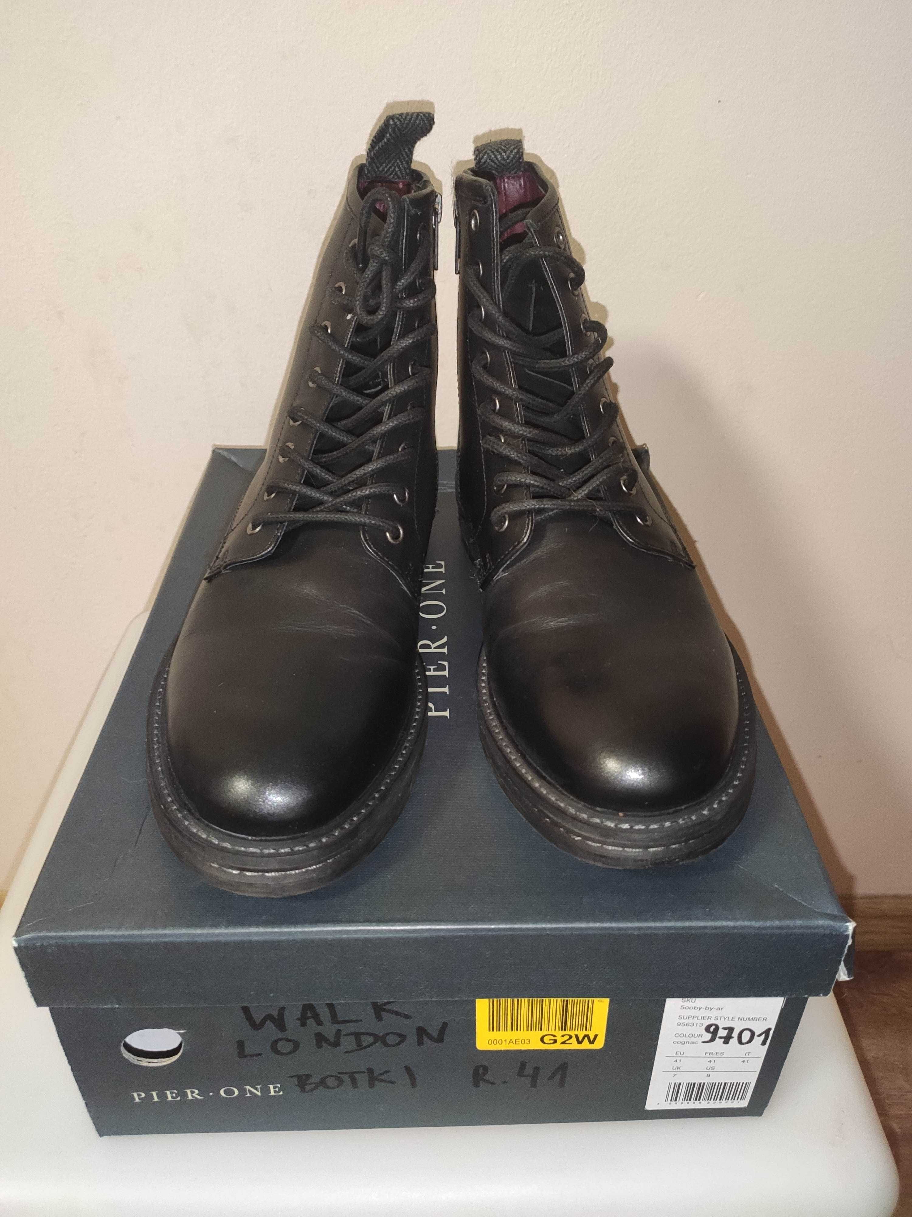 Buty WALK London WOLF LACE UP r.41 skóra UŻYWANE