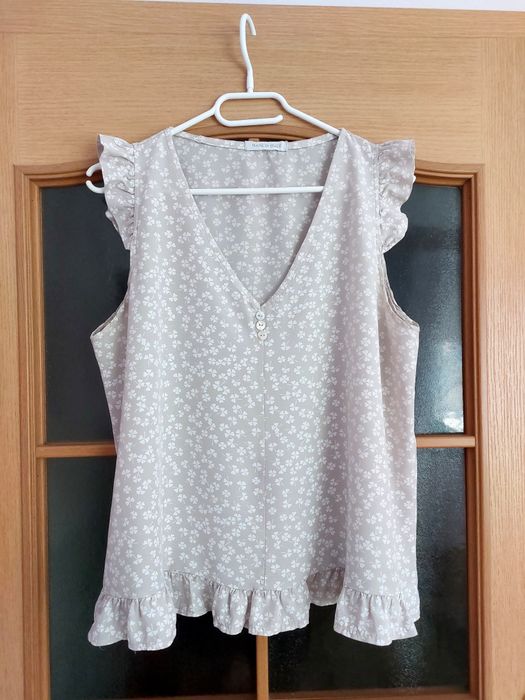 Bluzka z motylkowymi ramionami Made in Italy UNI S M L