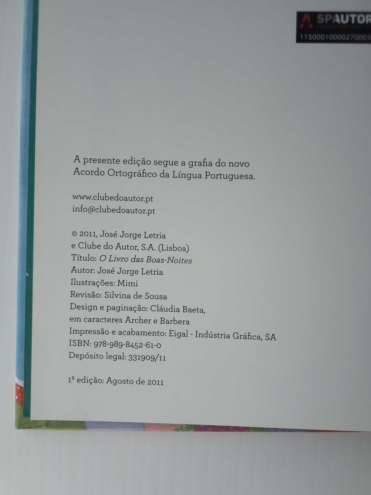 Livros "O livro das boas-noites" e "O livro dos dias", (Ler+)