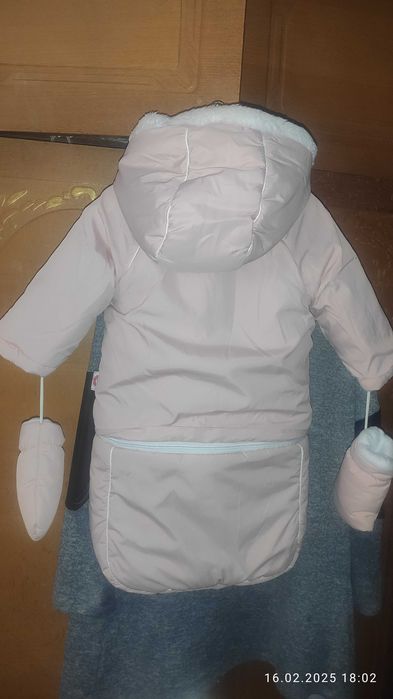 Зимовий комбінезон трансформер для дівчинки з народження до 1 року