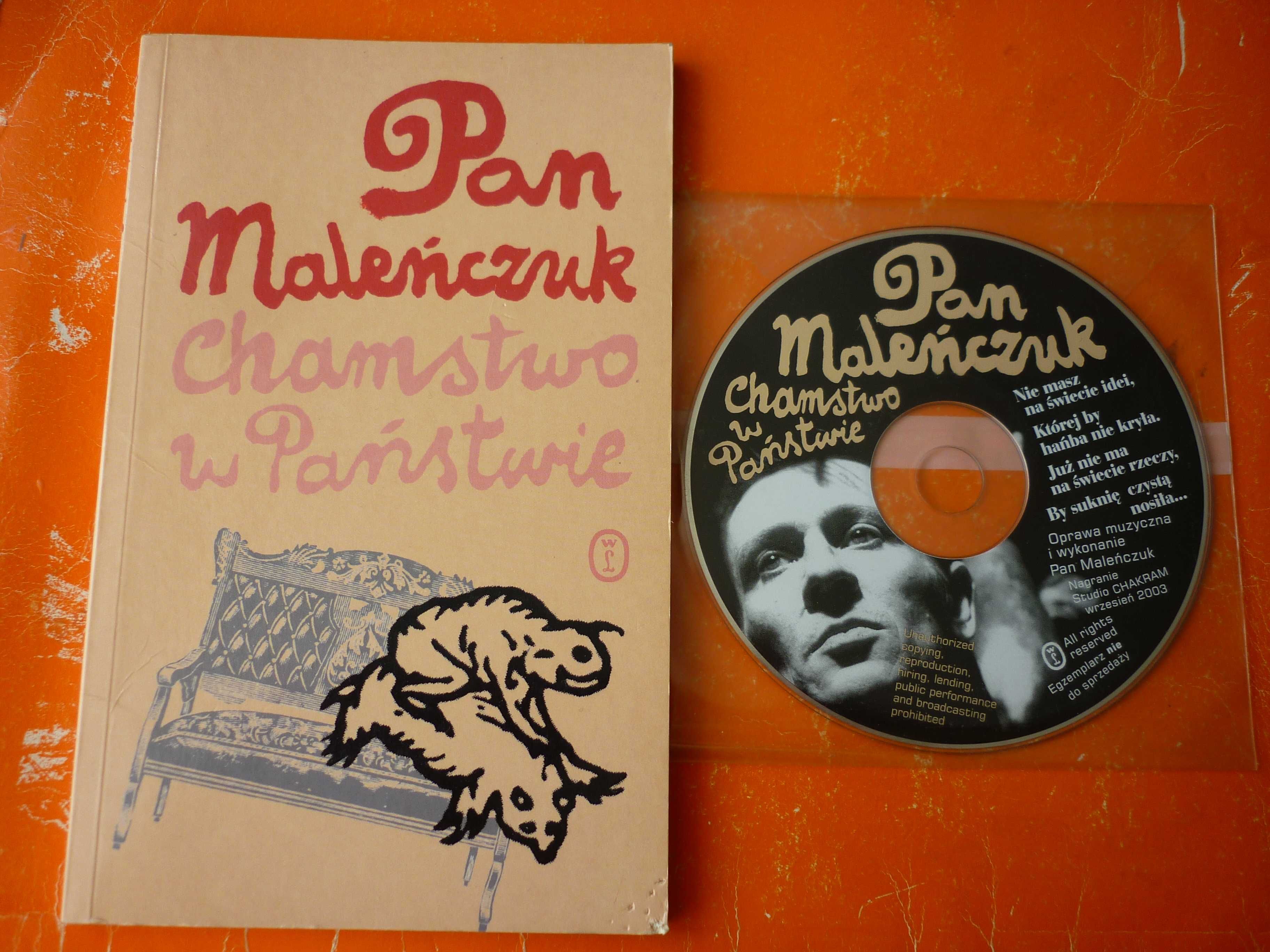 Płyta CD + książka Pan Maleńczuk "Chamstwo W Państwie" 2003 r.