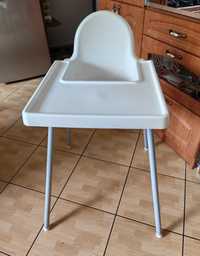 Krzesełko do karmienia Ikea antilop białe