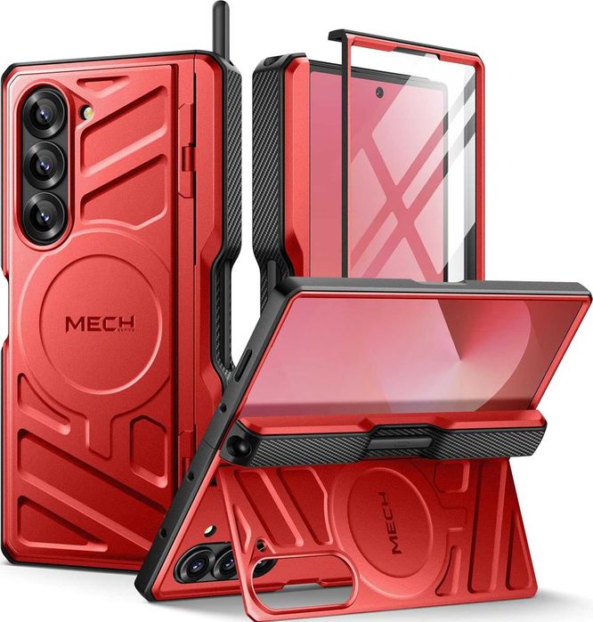 Etui Tongate Magnetic Z Fold 6 z uchwytem na rysik S Pen i podstawką