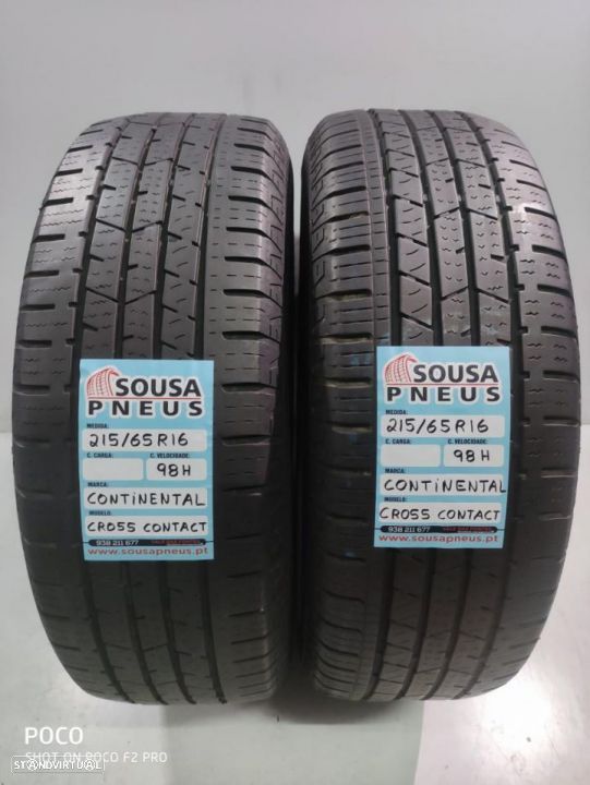 2 pneus semi novos 215-65r16 continental - oferta da entrega