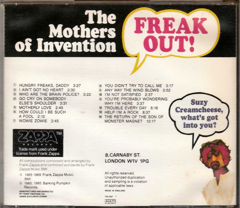 CD Frank Zappa - Freak Out!