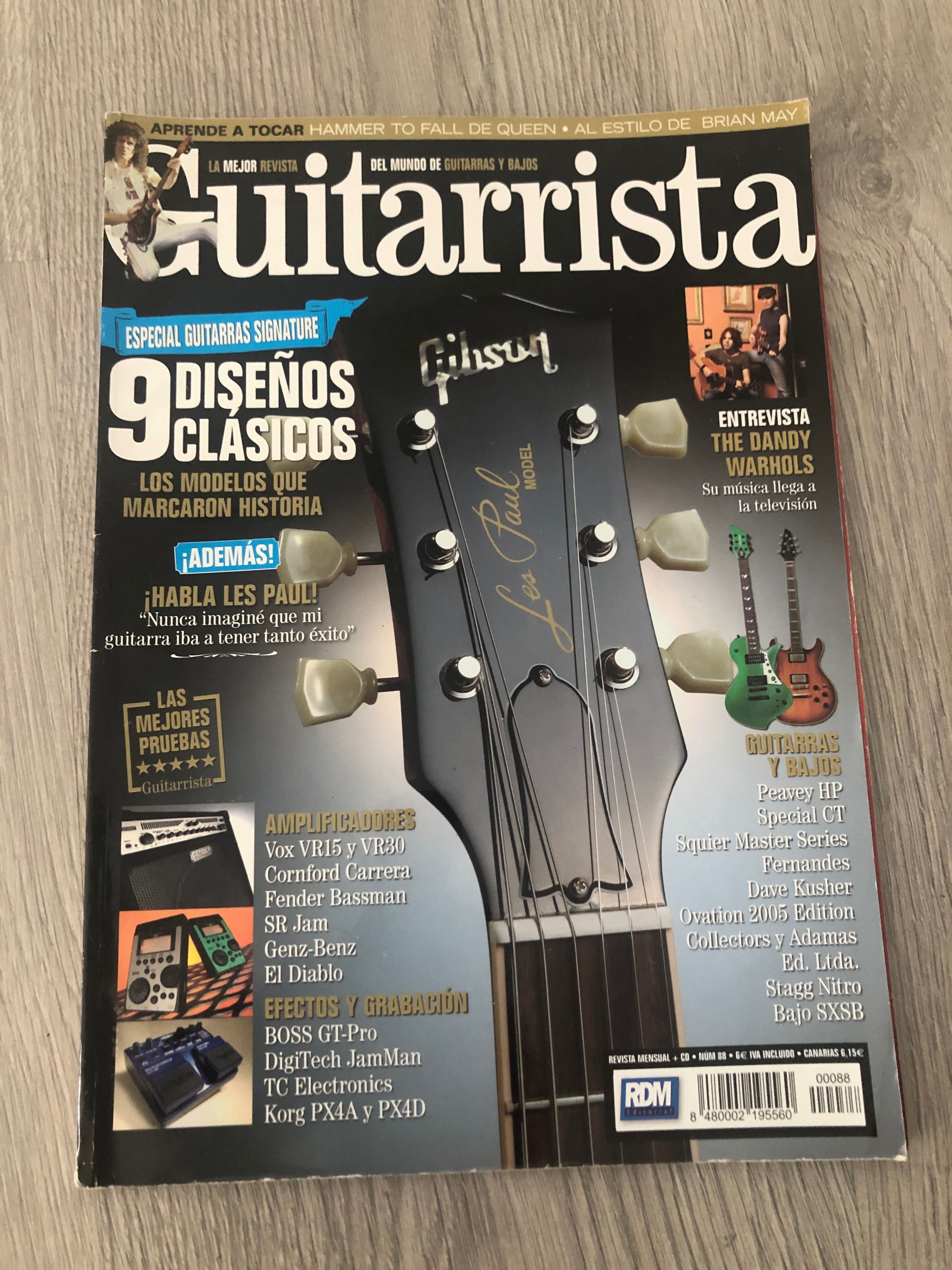 Revistas música guitarras Slash Guns Roses Velvet Revolver