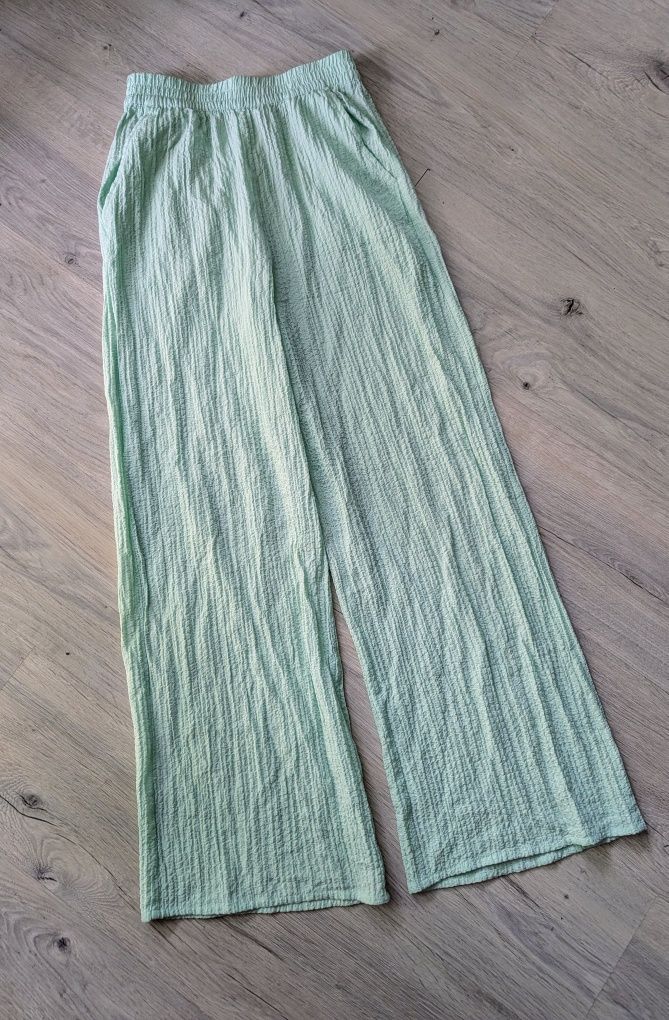 Komplet H&M top + spodnie szerokie nogawki rozm.164