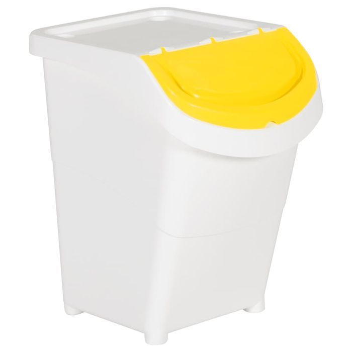 Kosze Na Śmieci Układane W Stos, 3 Szt., Białe, Pp, 120 L