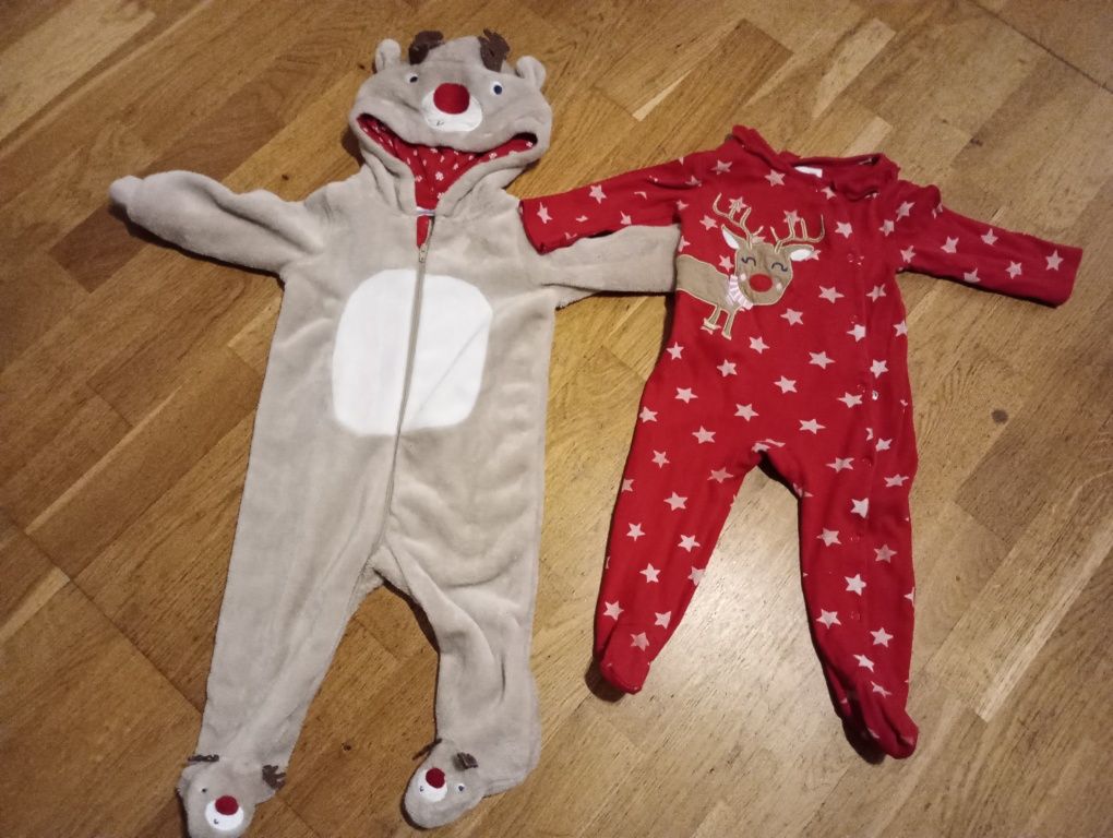Renifer ubranka świąteczne na Boże Narodzenie 3 sztuki 74 cm