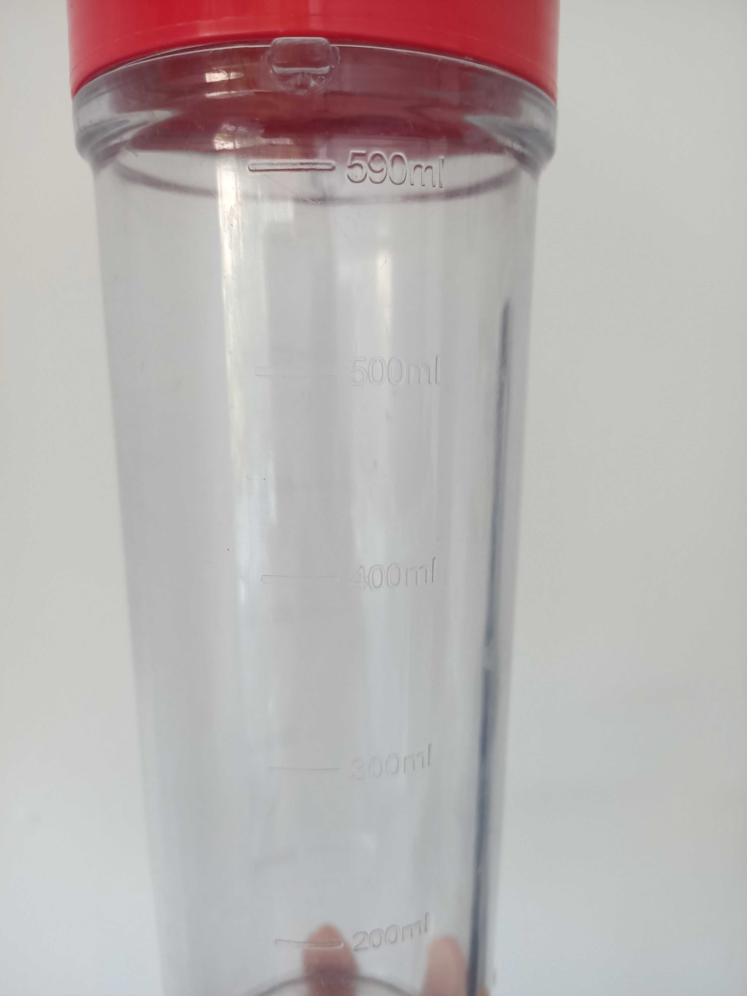 Bidon opakowanie na smoothie zestaw 2 z zakrętką shaker 600 ml 300 ml