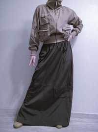 Стильный женский костюм(куртка+юбка макси) S-M