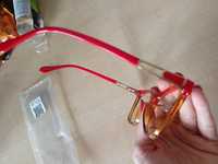 Okulary zerówki szkła wymienne czerwone z panterka