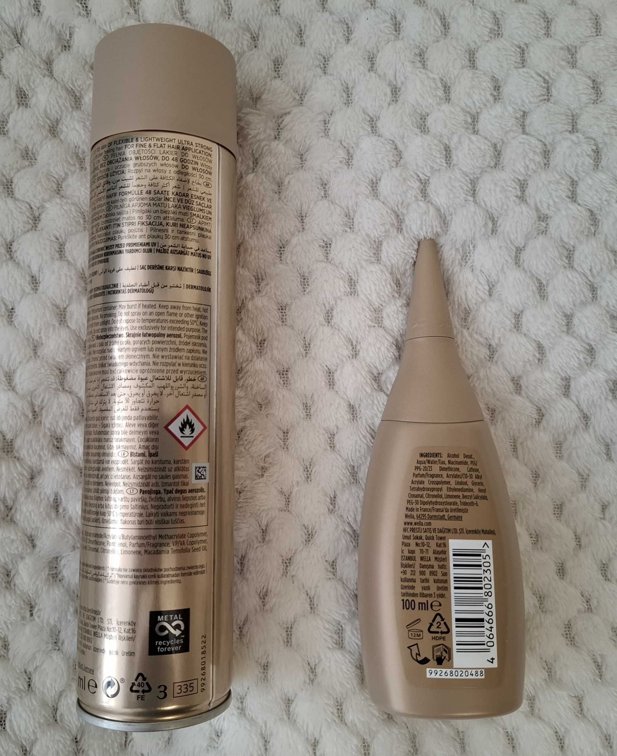Wellaflex Zestaw: Lakier 250ml + Tonik  zagęszczający włosy100ml