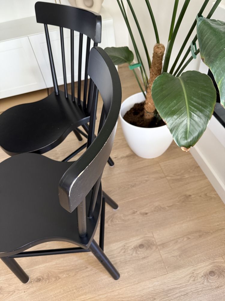 Krzesła IKEA NORRARYD czarne 2 sztuki