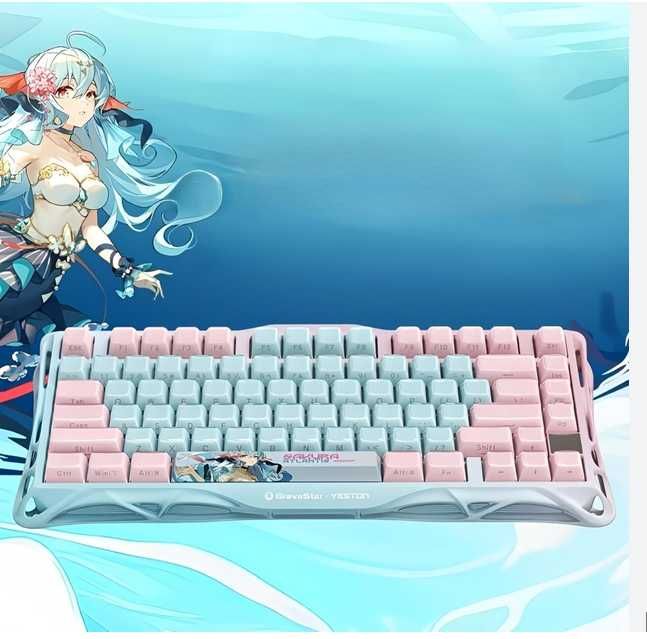 Клавіатура бездротова GRAVASTAR Mercury K1 Lite/Sakura Special Edition