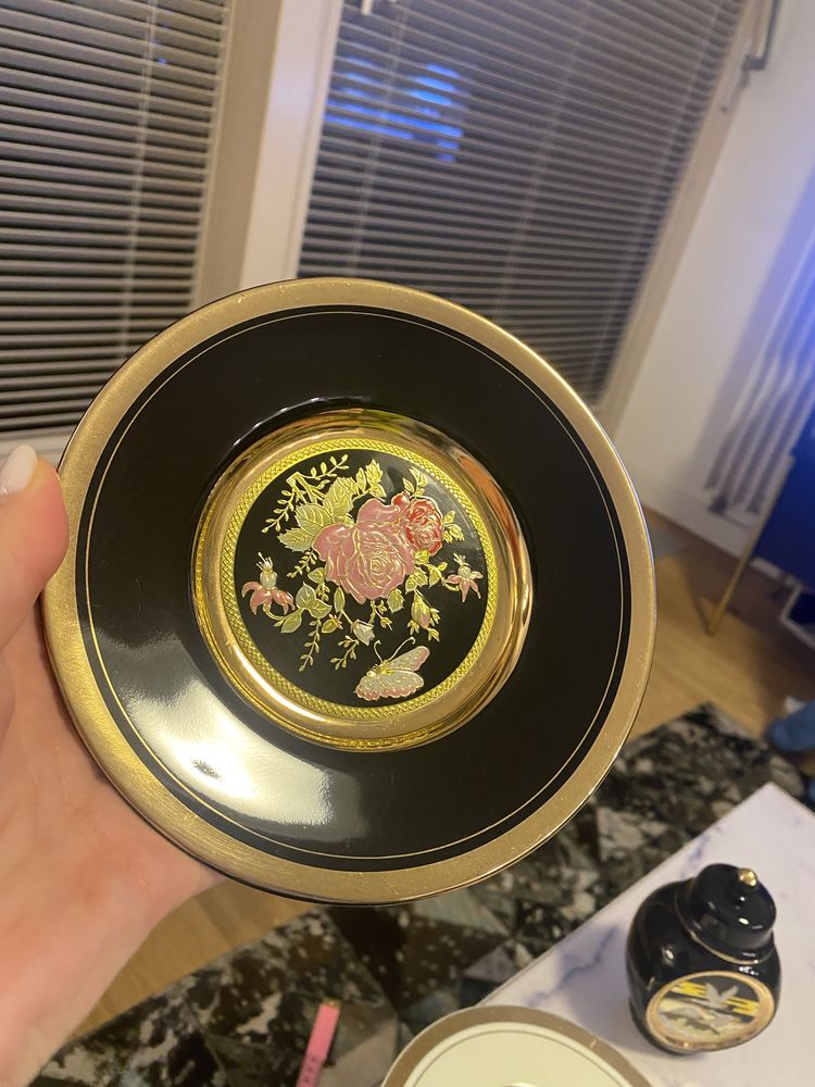 Chokin porcelana japońska złocona 24 karaty
