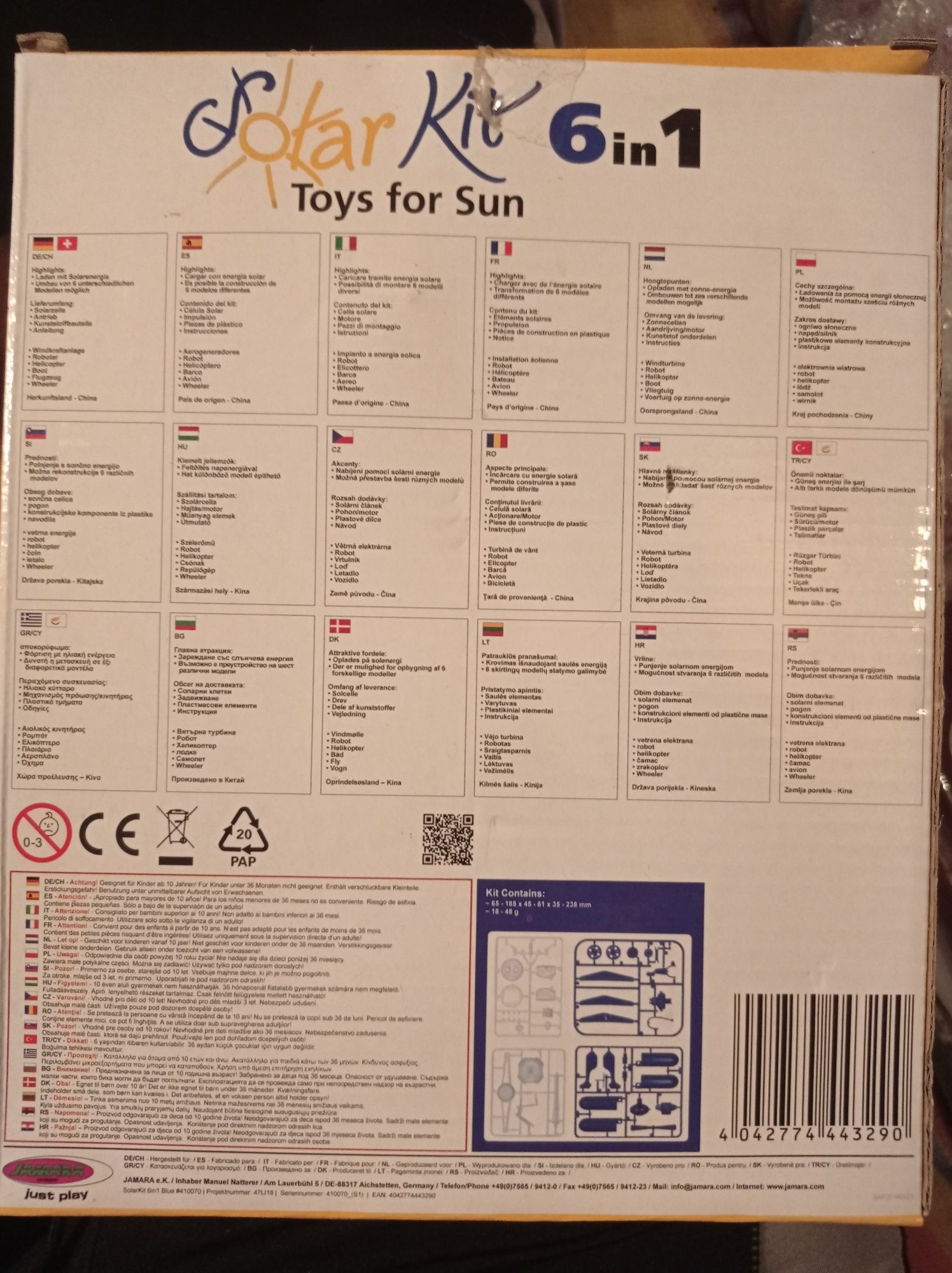 Zestaw solarny 6 w1 Jamara Solar Kit Toys for Sun