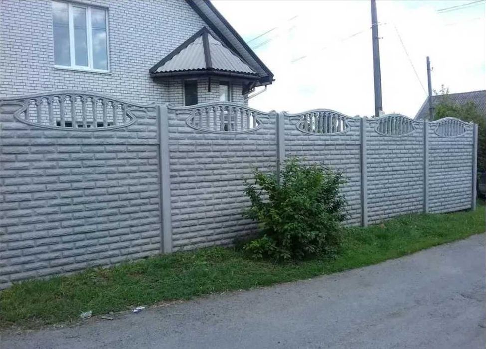 ПРОДАЖ + УСТАНОВКА - Бетонний забор/Еврозабор/Паркан/Секційна Огорожа