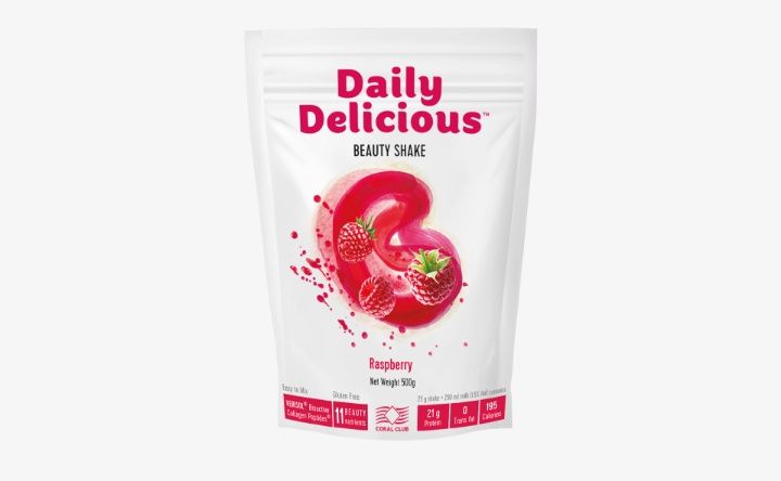 Daily Delicious Beauty Shake o smaku malinowym