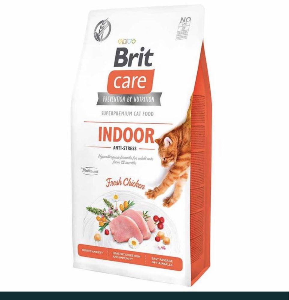 Brit Care Cat Grain Free Indoor Anti-Stress 7 кг