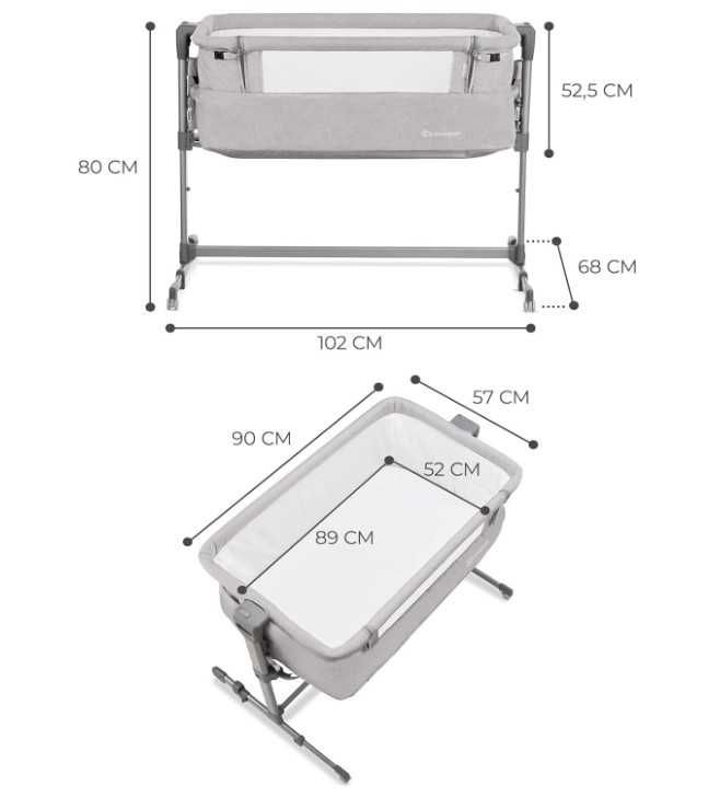Berço Kinderkraft Neste Up Co-Sleeper, Novo