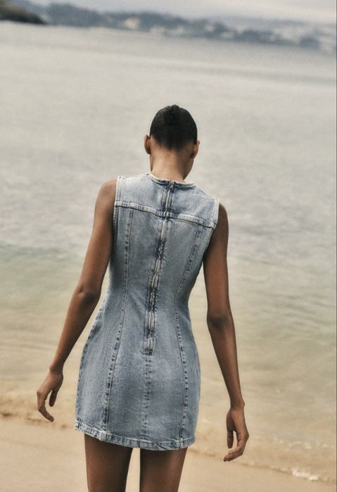 Сукня сарафан zara джинсовий