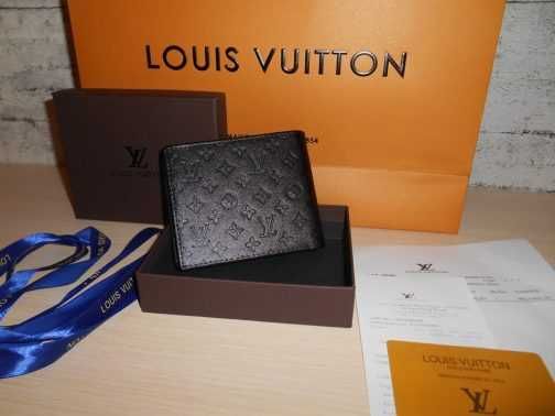 Louis Vuitton portmonetka Czarny portfel męski 15-223