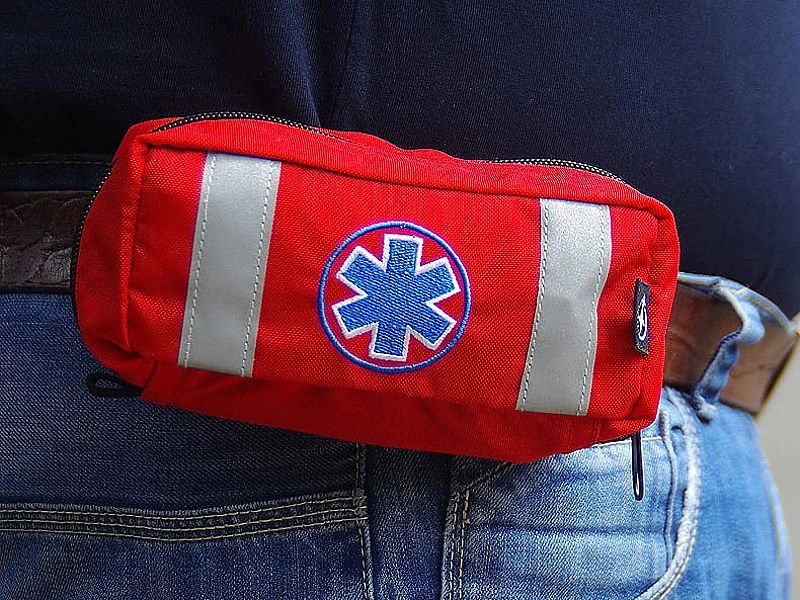 Mini Apteczka osobista AOMini Cordura NorthWind odblaskowa - czerwona