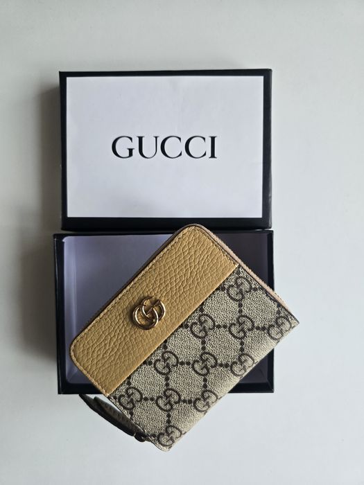 Mały portfel w pudełku skóra naturalna