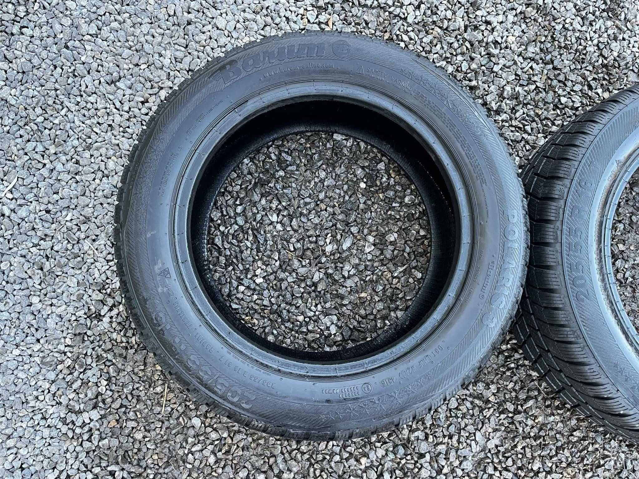 Opony 205/55R16 Barum Polaris 3 Zima 2sztuki 7,16mm bieżnika