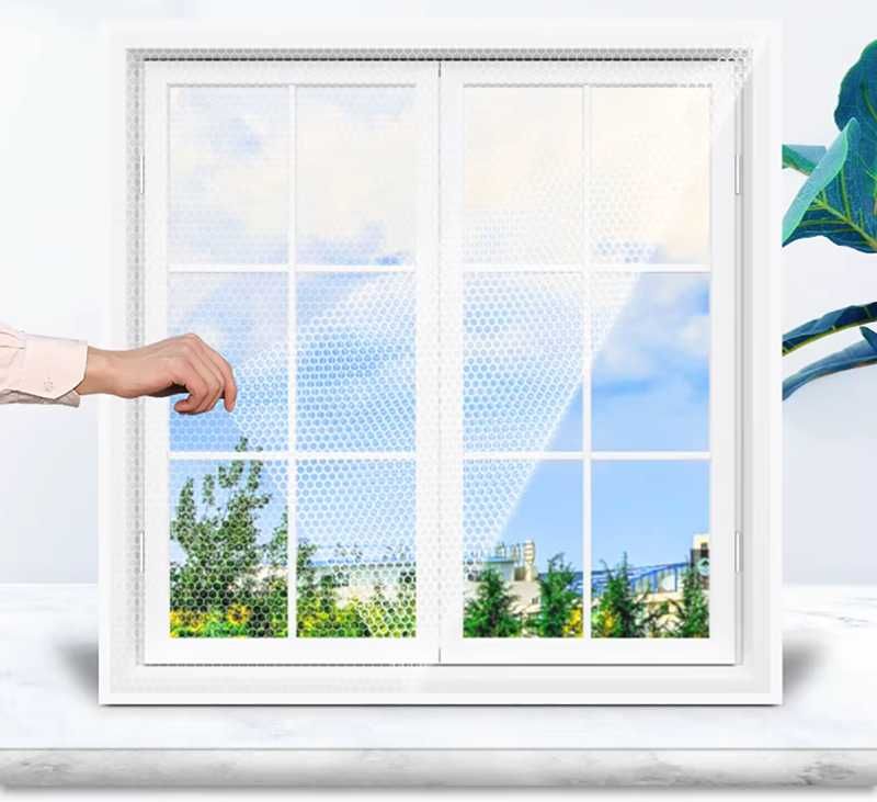 Moskitiera do okna 150x200 cm osłona siatka okienna samoprzylepna