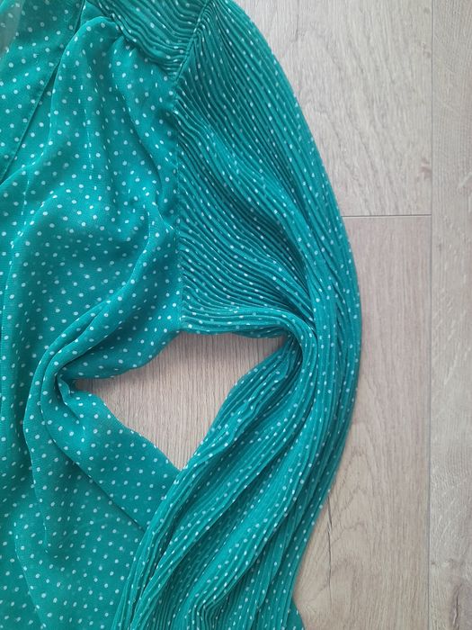 Koszula w kropeczki rekawy plisowane rozm.L/XL