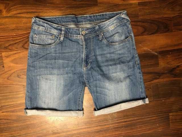 Pepe Jeans Szorty jeansowe spodenki rozmiar L 30 blue